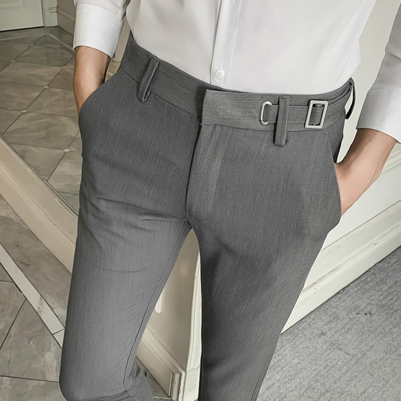 Men's Slim-Fit Casual Business Suit Trousers
