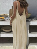 Women's Backless Loose Long Home Wear Dress