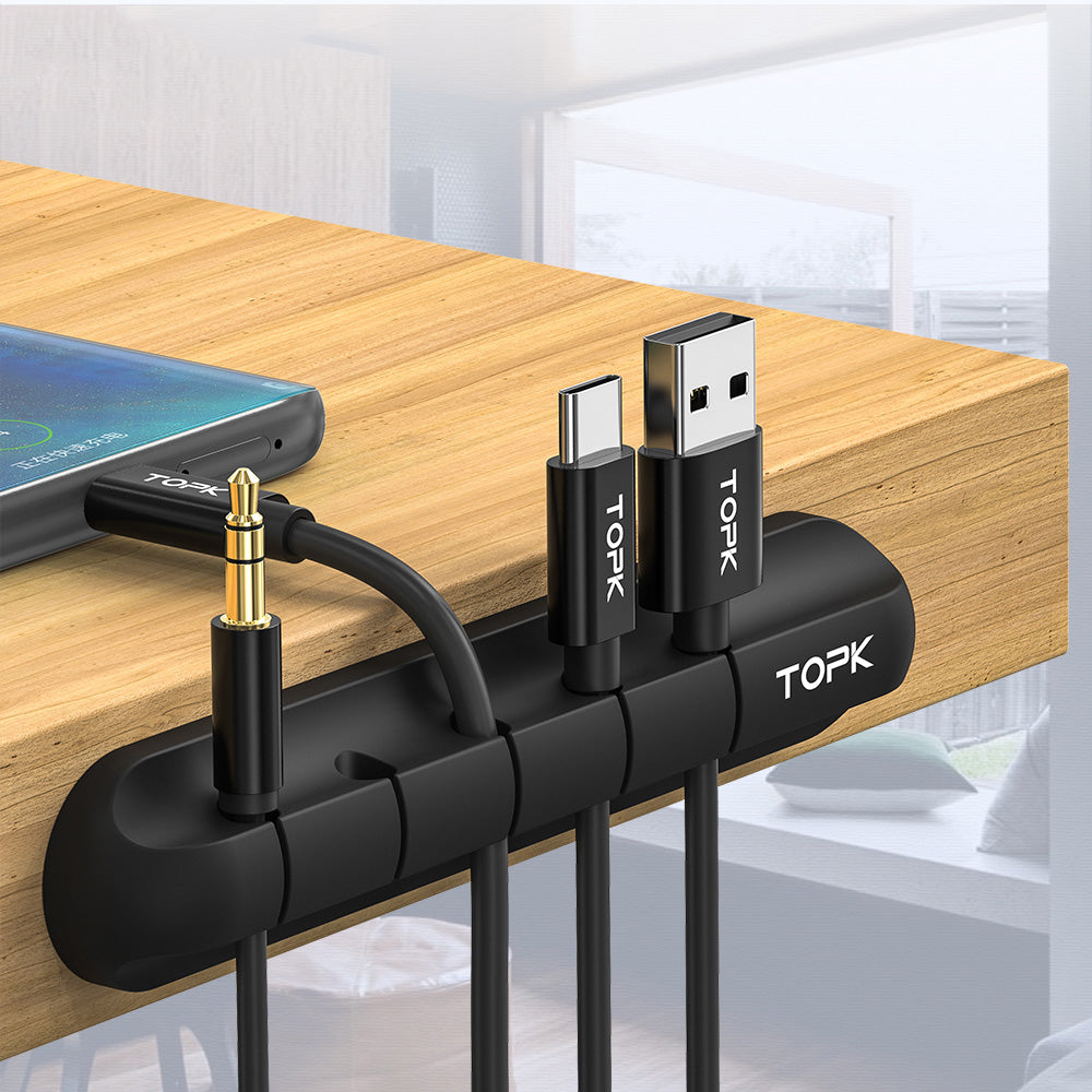 Silikon USB Kabelaufwickler Desktop Kabelorganisator Kabelmanagement Mehrzweck-Clips Kabelschutz für kabelgebundene Kopfhörer