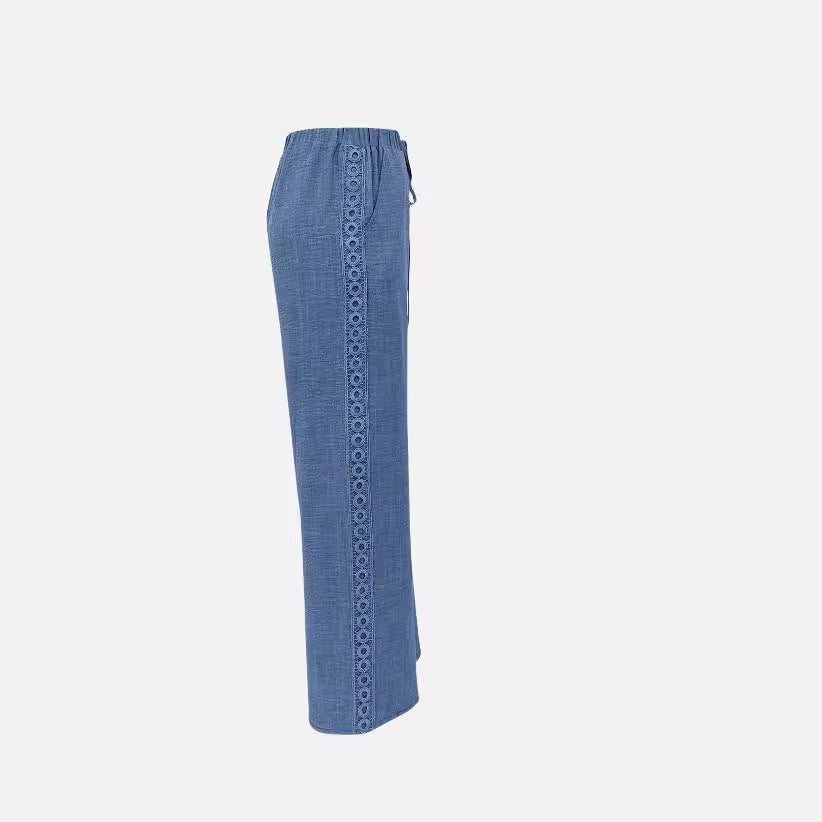 Casual Jeans Like Side Lace Trousers