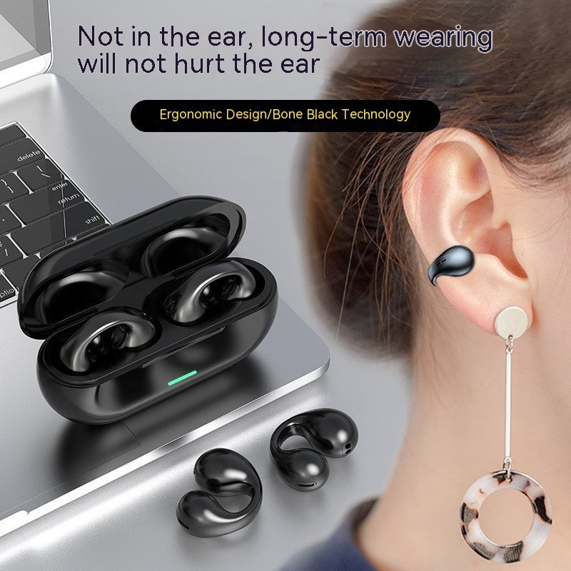 Drahtloser Ohrclip-Bluetooth-Kopfhörer TWS Bequemes Tragen Nicht-In-Ear Sport Drahtlose Knochenleitung 5.3 Bluetooth-Kopfhörer
