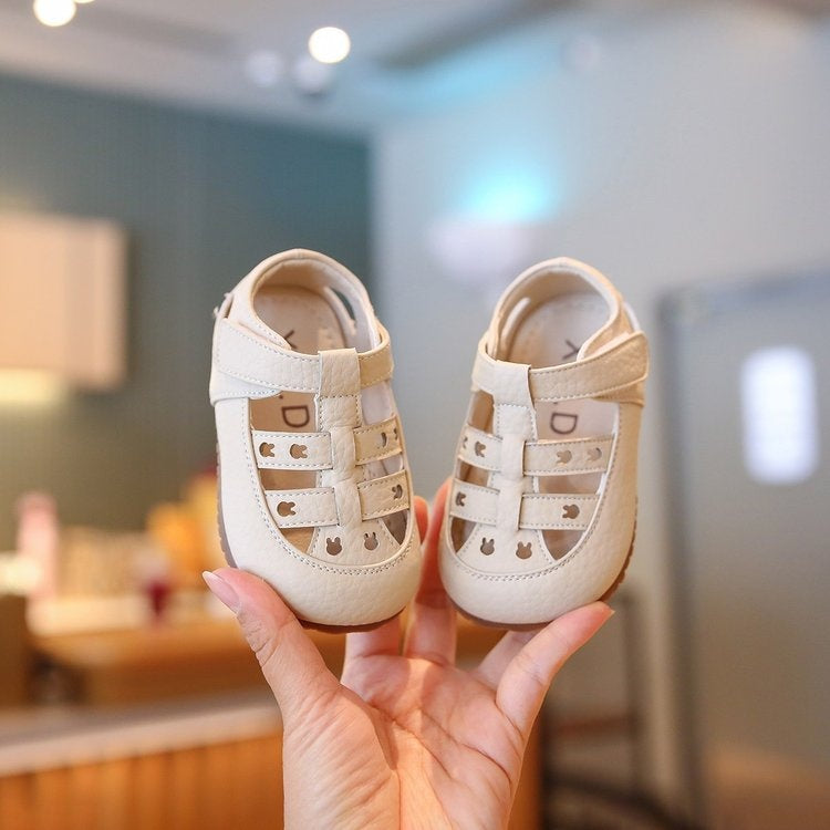 Summer Baby Sandals, Soft Sole First Walker Shoes, Breathable Non-slip Infant Shoes, PU Leather Toddler Sandals For Boys & Girls