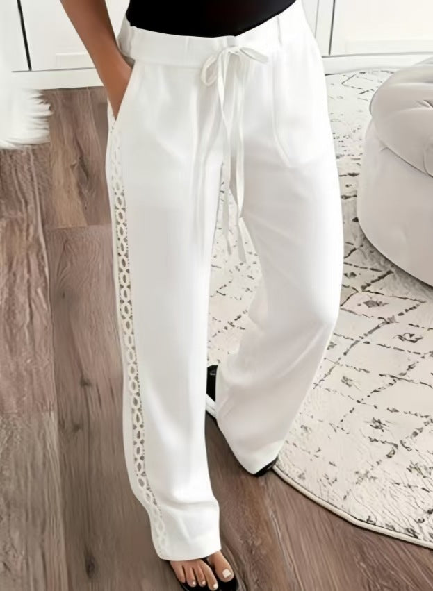Casual Jeans Like Side Lace Trousers
