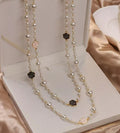 Retro Multi-layer Pearls Necklace Fashion Long Sweater Chain Versatile Accessories For Women