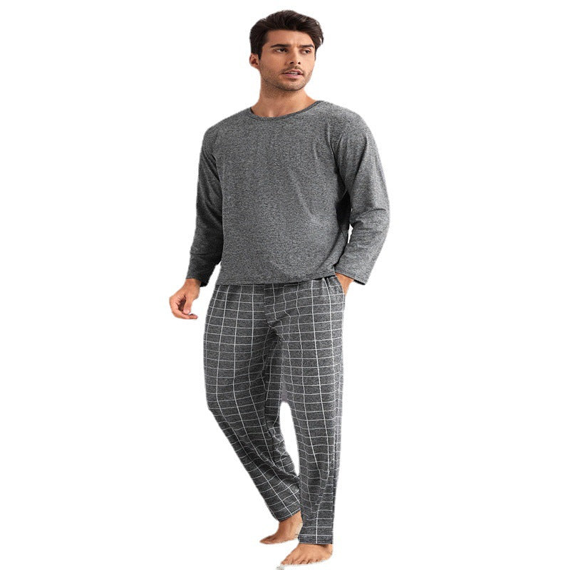 Men's Suit Thin Section Plaid Loungewear Pants