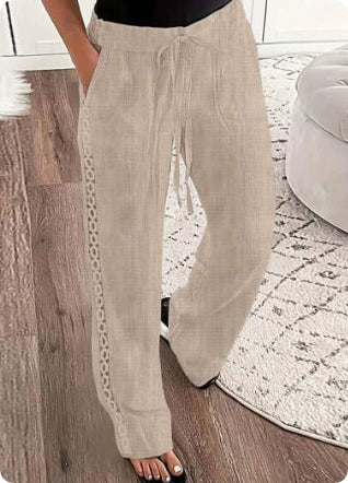Casual Jeans Like Side Lace Trousers