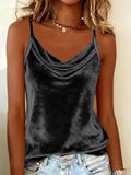 Women Solid Velour Camis Vest Women Tank Tops Female Summer Sexy Strap Basic Tops Slim Sleeveless