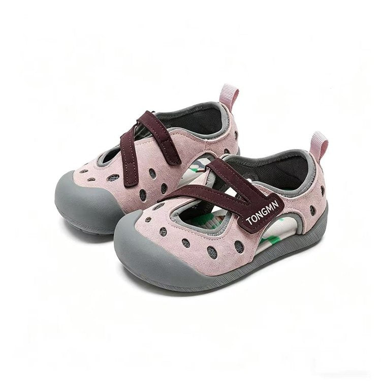 2026 Summer Kids Sandals Closed-Toe Hollow Out Breathable Beach Shoes Soft Sole EVA Water Shoes For Boys Girls