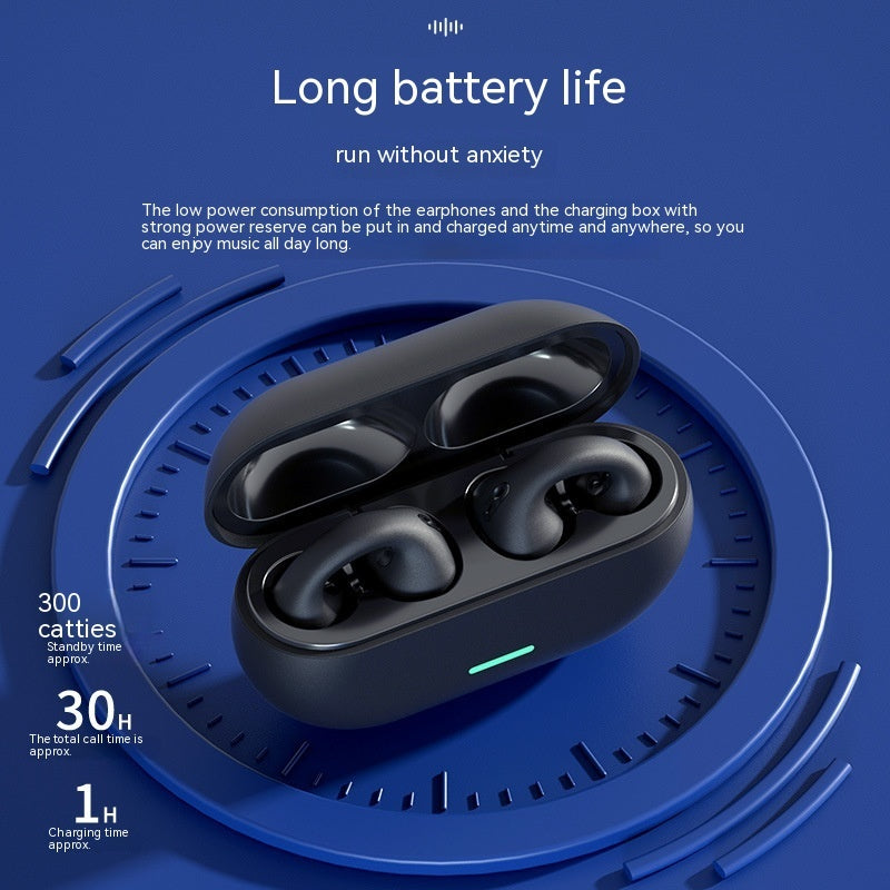 Drahtloser Ohrclip-Bluetooth-Kopfhörer TWS Bequemes Tragen Nicht-In-Ear Sport Drahtlose Knochenleitung 5.3 Bluetooth-Kopfhörer