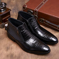 Trendy High-Top Leather Boots for Business Wear