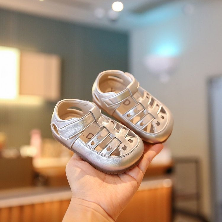 Summer Baby Sandals, Soft Sole First Walker Shoes, Breathable Non-slip Infant Shoes, PU Leather Toddler Sandals For Boys & Girls