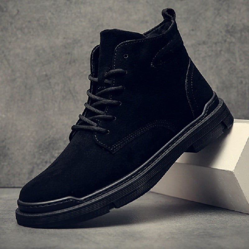 High-Top Casual Leather Boots for Everyday Wear