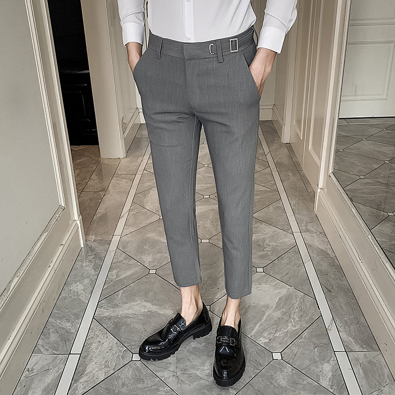 Men's Slim-Fit Casual Business Suit Trousers