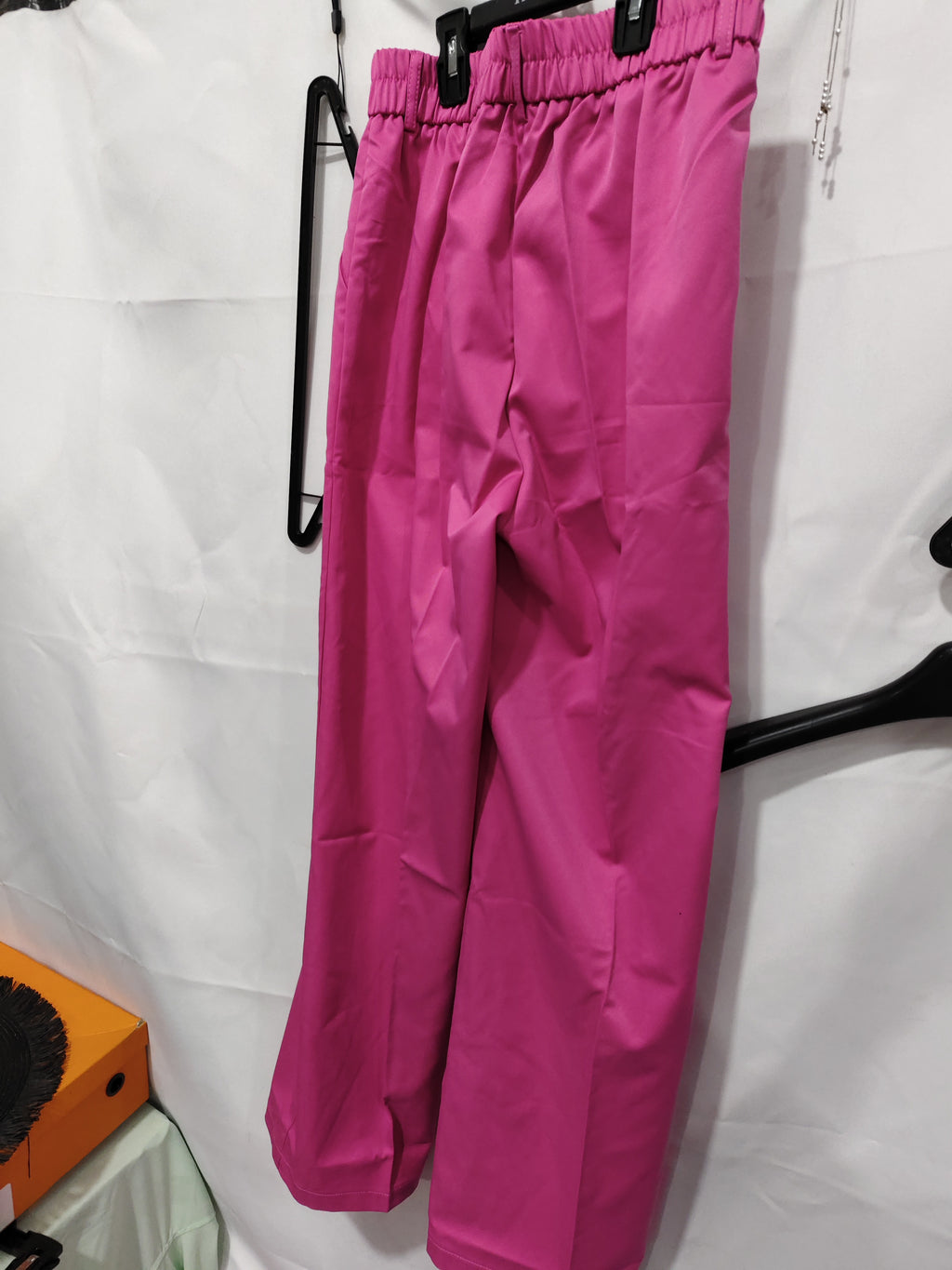 Women's White Minimalist Pants Made Of Polyester