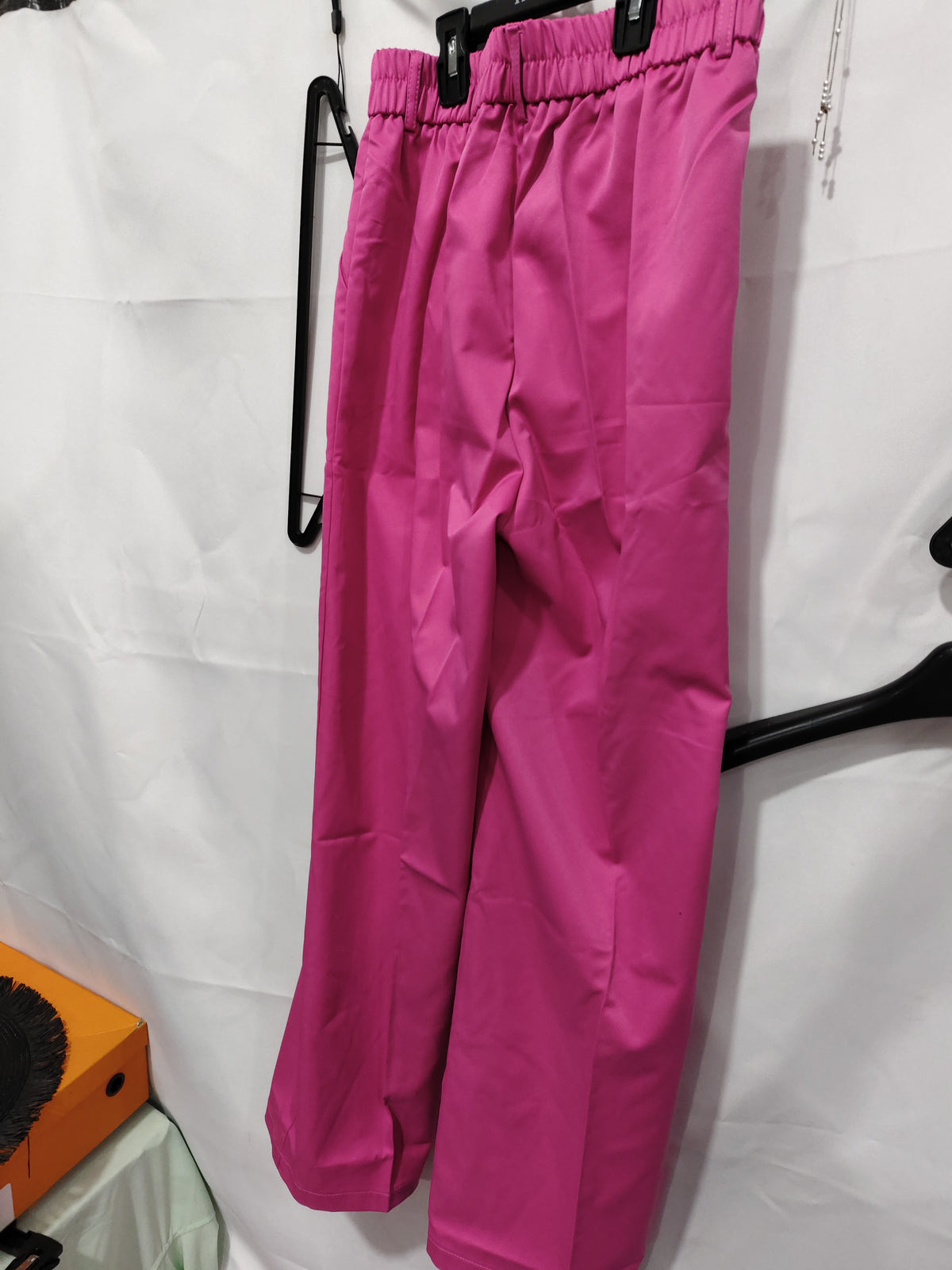 Women's White Minimalist Pants Made Of Polyester