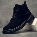 High-Top Casual Leather Boots for Everyday Wear