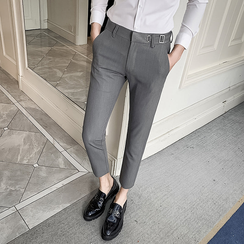 Men's Slim-Fit Casual Business Suit Trousers